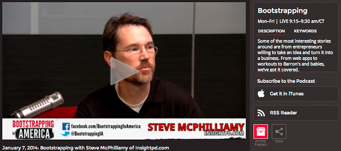 Steve McPhilliamy on Bootstrapping